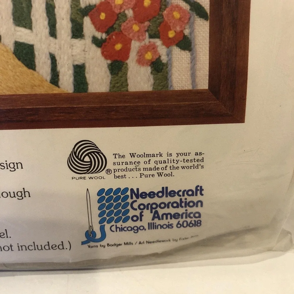 WonderArt Stitchery 11x14 Inch Picture Kit Country Cottage Wool Yarn Embroidery